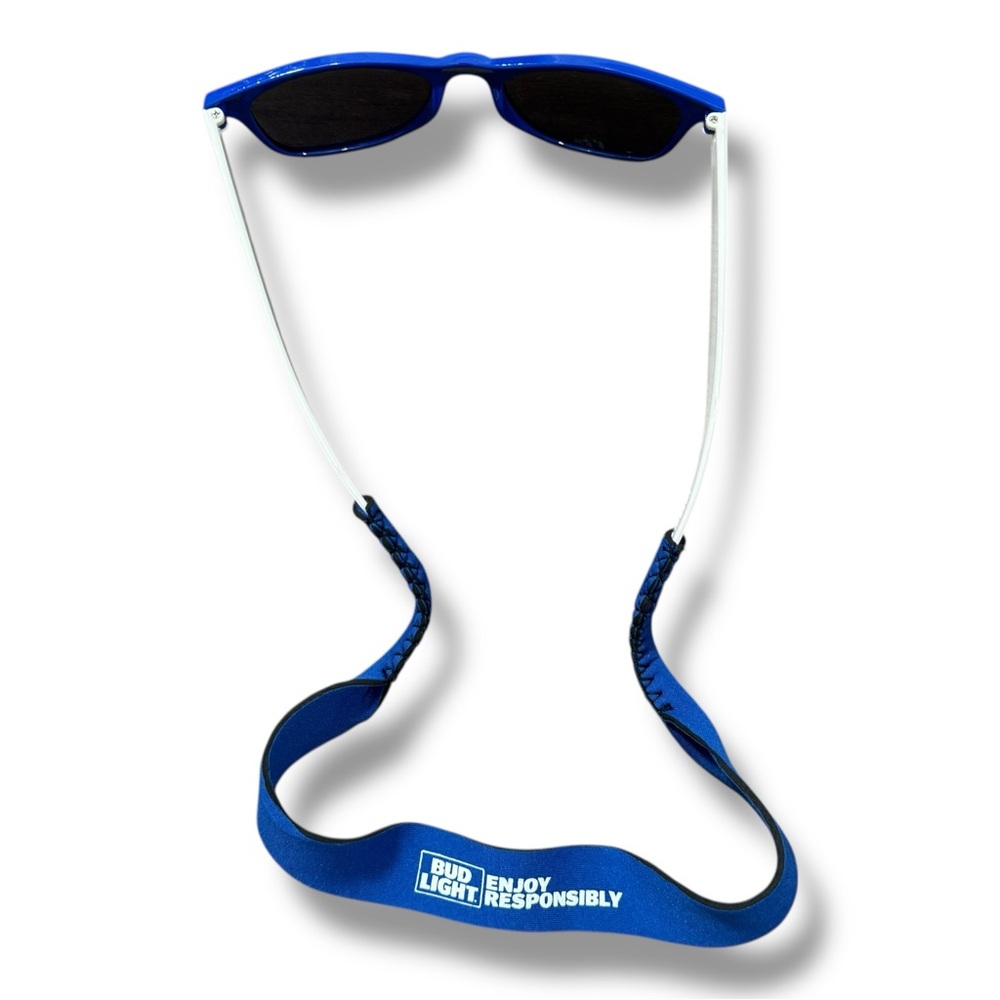 Bud Light Blue Sunglasses Strap Neoprene Sunglass Holder